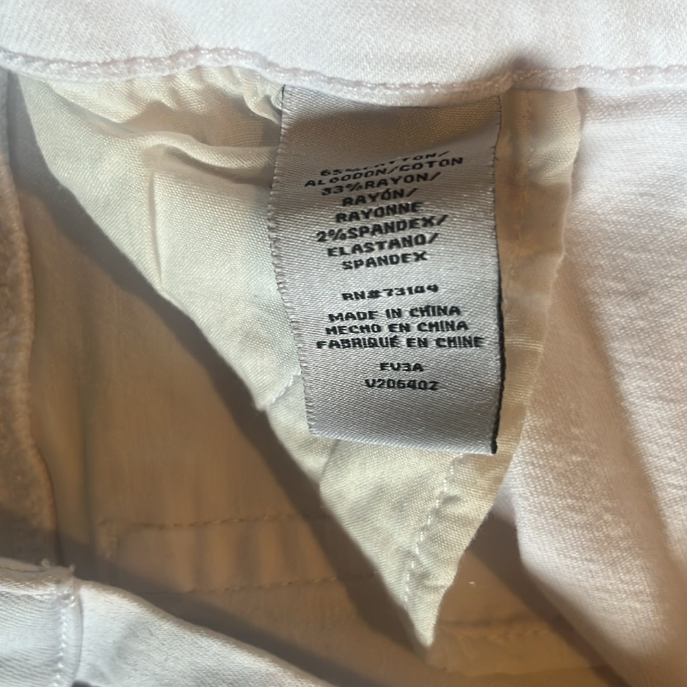 Women's White Straight Leg Pants - Picture 4 of 5